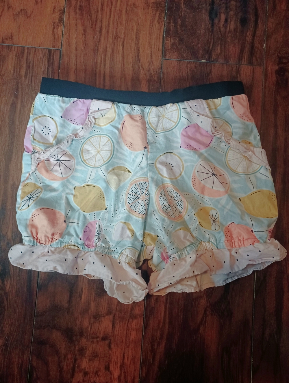 Vintage Retro Pastel Citrus Ruffle Bloomer Shorts